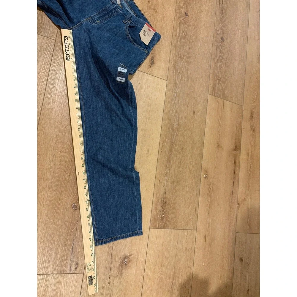 Levis Middy Straight Jeans Womens 31x30 Medium Wash Blue Denim read